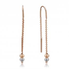 Серьги из комбинированного золота Platina 02-4310-00-000-1111-01 02-4310-00-000-1111-01 фото