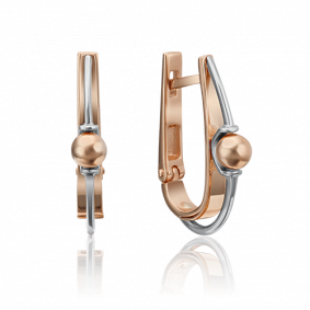Серьги из комбинированного золота Platina 02-4317-00-000-1111-42 02-4317-00-000-1111-42 фото