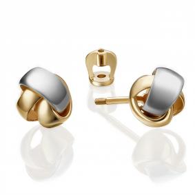 Серьги из комбинированного золота Platina 02-4329-00-000-1121-48 02-4329-00-000-1121-48 фото