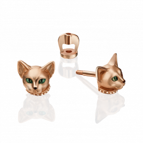 Золотые серьги Platina 02-4335-00-000-1110-25 с эмалью 02-4335-00-000-1110-25 фото