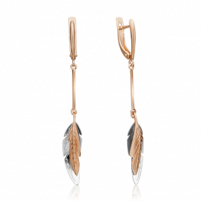 Серьги из комбинированного золота Platina 02-4347-00-000-1111-64 02-4347-00-000-1111-64 фото