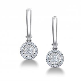 Серебряные серьги АЛЬКОР 02-4354/00КЦ-00 с фианитом 02-4354/00КЦ-00 фото