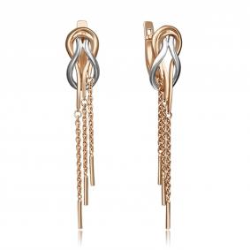 Серьги из комбинированного золота Platina 02-4374-00-000-1111-42 02-4374-00-000-1111-42 фото