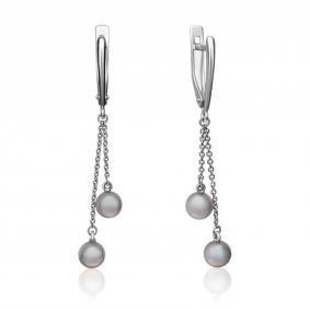 Серьги из белого золота Platina 02-4379-00-301-1120-31 с жемчугом 02-4379-00-301-1120-31 фото