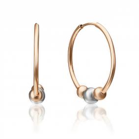 Серьги из комбинированного золота Platina 02-4386-00-000-1111-04 02-4386-00-000-1111-04 фото