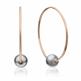 Серьги из комбинированного золота Platina 02-4388-00-000-1111-04 02-4388-00-000-1111-04 фото