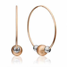 Серьги из комбинированного золота Platina 02-4389-00-000-1111-04 02-4389-00-000-1111-04 фото
