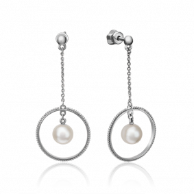 Серьги из белого золота Platina 02-4398-00-301-1120-31 с жемчугом 02-4398-00-301-1120-31 фото
