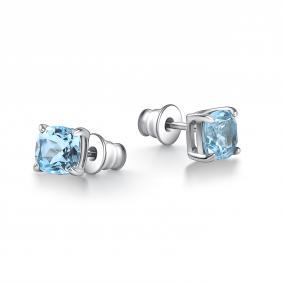 Серебряные серьги АЛЬКОР 02-4398/00ТБ-00 с топазом 02-4398/00ТБ-00 фото