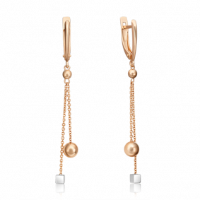 Серьги из комбинированного золота Platina 02-4432-00-000-1111-64 02-4432-00-000-1111-64 фото