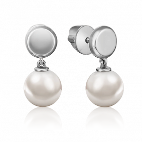 Серьги из белого золота Platina 02-4446-00-301-1120-31 с жемчугом 02-4446-00-301-1120-31 фото