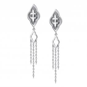 Серьги из черненого серебра АЛЬКОР 02-4450/0000-17 02-4450/0000-17 фото