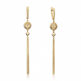 Серьги из лимонного золота Platina 02-4459-00-000-1130-64 02-4459-00-000-1130-64 фото