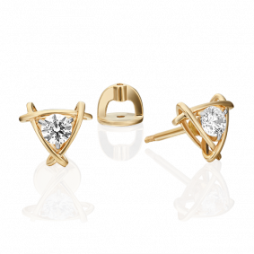 Серьги из лимонного золота Platina 02-4474-00-501-1130-38 с фианитом 02-4474-00-501-1130-38 фото