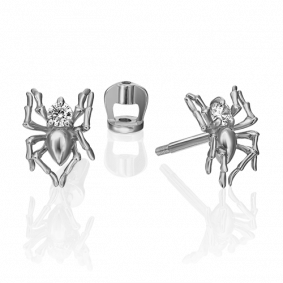Серьги из белого золота Platina 02-4478-00-401-1120-03 с фианитом 02-4478-00-401-1120-03 фото