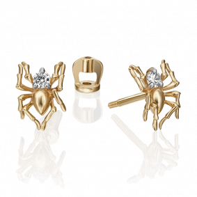 Серьги из лимонного золота Platina 02-4478-00-401-1130-03 с фианитом 02-4478-00-401-1130-03 фото
