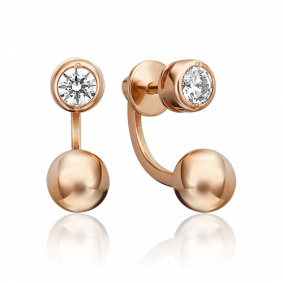 Золотые серьги Platina 02-4480-00-401-1110 с фианитом 02-4480-00-401-1110 фото