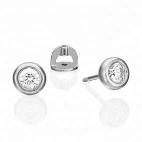Серьги из белого золота Platina 02-4497-00-501-1120-38 с фианитом 02-4497-00-501-1120-38 фото
