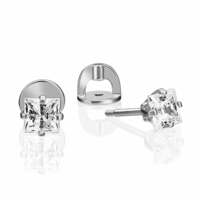 Серьги из белого золота Platina 02-4549-00-401-1120 с фианитом 02-4549-00-401-1120 фото