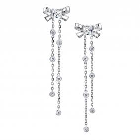 Серебряные серьги АЛЬКОР 02-4557/00КЦ-00 с фианитом 02-4557/00КЦ-00 фото