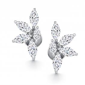 Серебряные серьги АЛЬКОР 02-4574/00КЦ-00 с фианитом 02-4574/00КЦ-00 фото