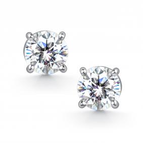 Серебряные серьги АЛЬКОР 02-4604/000М-00 с муассанитом 02-4604/000М-00 фото