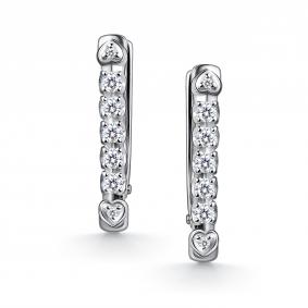 Серебряные серьги АЛЬКОР 02-4610/000М-00 с муассанитом 02-4610/000М-00 фото