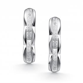 Серебряные серьги АЛЬКОР 02-4614/000Б-00 с бриллиантом 02-4614/000Б-00 фото