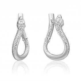 Серебряные серьги Символ года Змея Platina 02-4664-00-000-0200-68 02-4664-00-000-0200-68 фото