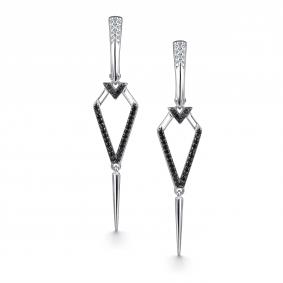 Серебряные серьги АЛЬКОР 02-4677/КЦ10-17 с фианитом 02-4677/КЦ10-17 фото
