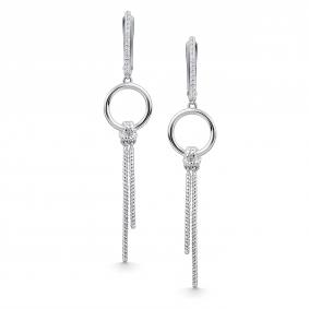 Серебряные серьги АЛЬКОР 02-4678/00КЦ-00 с фианитом 02-4678/00КЦ-00 фото