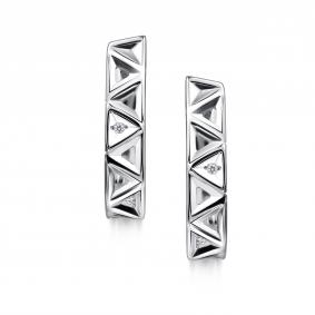 Серебряные серьги АЛЬКОР 02-4728/000Б-00 с бриллиантом 02-4728/000Б-00 фото