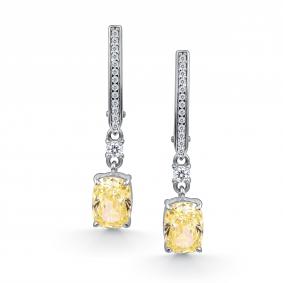 Серебряные серьги АЛЬКОР 02-4762/0БТ6-00 с фианитом 02-4762/0БТ6-00 фото