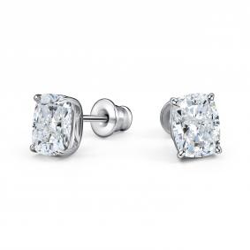 Серебряные серьги АЛЬКОР 02-4764/00БТ-00 с фианитом 02-4764/00БТ-00 фото