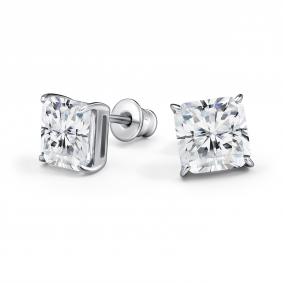 Серебряные серьги АЛЬКОР 02-4766/00БТ-00 с фианитом 02-4766/00БТ-00 фото