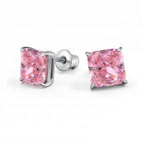 Серебряные серьги АЛЬКОР 02-4766/0БТ5-00 с фианитом 02-4766/0БТ5-00 фото