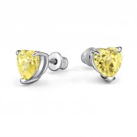 Серебряные серьги АЛЬКОР с бриллианитом 02-4768/0БТ6-00 02-4768/0БТ6-00 фото