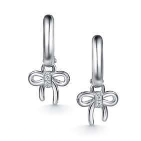 Серебряные серьги АЛЬКОР 02-4784/00КЦ-00 с фианитом 02-4784/00КЦ-00 фото