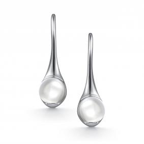 Серебряные серьги АЛЬКОР 02-4821/00ГХ-00 с горным хрусталём 02-4821/00ГХ-00 фото