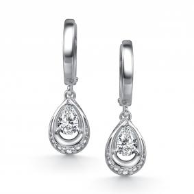 Серебряные серьги АЛЬКОР 02-4841/00КЦ-00 с фианитом 02-4841/00КЦ-00 фото