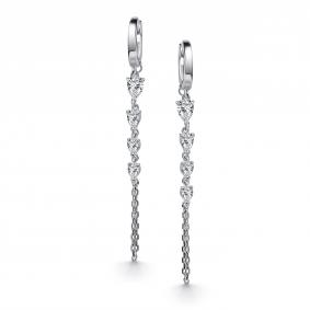 Серебряные серьги АЛЬКОР 02-4843/00КЦ-00 с фианитом 02-4843/00КЦ-00 фото