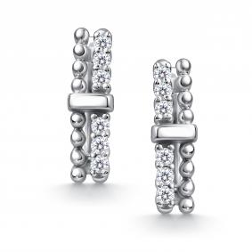Серебряные серьги АЛЬКОР 02-4907/00КЦ-00 с фианитом 02-4907/00КЦ-00 фото