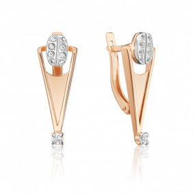 Серьги из комбинированного золота Platina 02-4909-00-201-1111 с топазом 02-4909-00-201-1111 фото