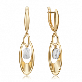 Серьги из комбинированного золота Platina 02-4922-00-000-1121 02-4922-00-000-1121 фото