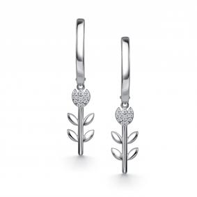 Серебряные серьги АЛЬКОР 02-4946/00КЦ-00 с фианитом 02-4946/00КЦ-00 фото