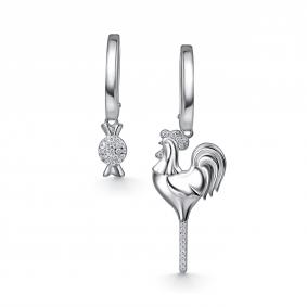 Серебряные серьги АЛЬКОР 02-4947/00КЦ-00 с фианитом 02-4947/00КЦ-00 фото