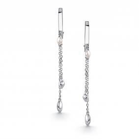 Серебряные серьги АЛЬКОР 02-5037/0ЖСВ-00 с жемчугом 02-5037/0ЖСВ-00 фото