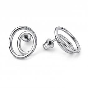 Серебряные серьги АЛЬКОР 02-5080/0000-00 02-5080/0000-00 фото