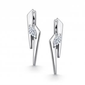 Серебряные серьги АЛЬКОР 02-5096/00КЦ-00 с фианитом 02-5096/00КЦ-00 фото