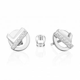 Серьги из белого золота Platina 02-5137-00-401-1120 с фианитом 02-5137-00-401-1120 фото